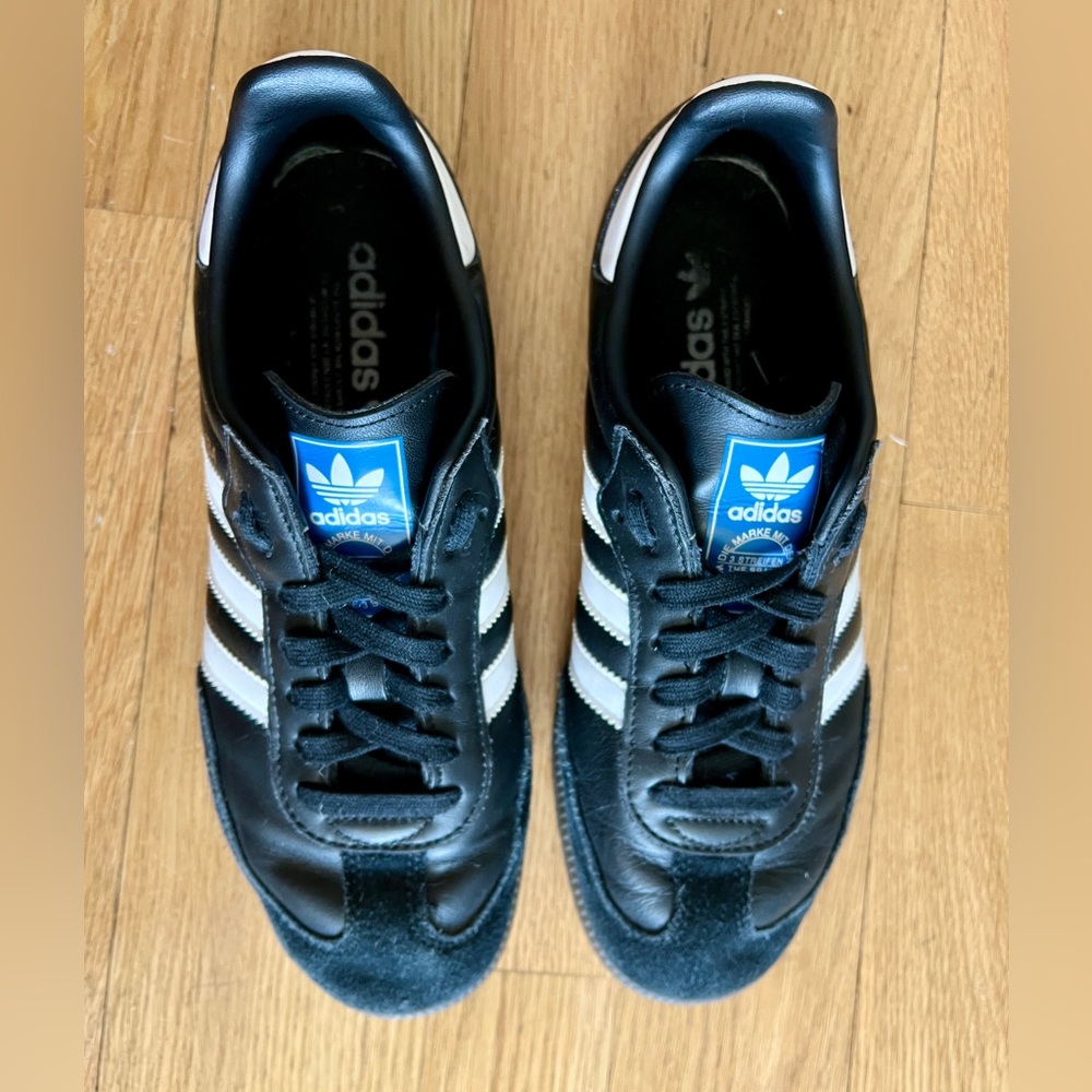 Adidas Sambas Classic Sneakers W9/M7.5 Black/White